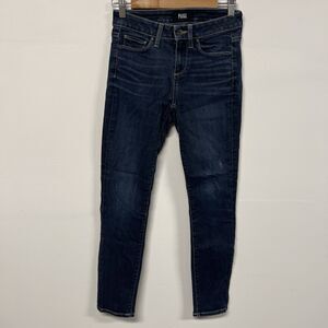 Paige Skyline Ankle Peg Jeans Women’s Size 26 Dark Wash Stretch Mid Rise Denim